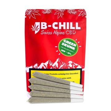 B-Chill CBD, Pre Rolled, Green Skunk, 5 Stk. 