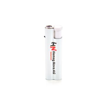 Hemag Nova Feuerzeug Metal Jet, weiss