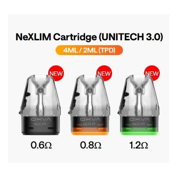 3 x OXVA NeXLIM UNITECH 3.0 Cartridge, 4ml