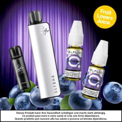 Bundle ELFBAR ELFA Master Kit + Empty Pod + 2 ELFLIQ, Blueberry