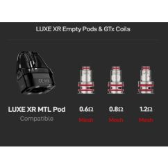 2 x Vaporesso Luxe XR Empty Pod 5ml, MTL