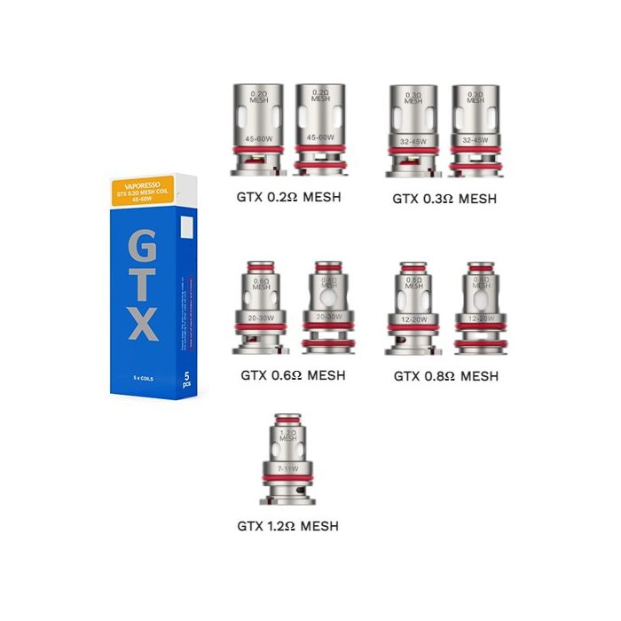5 x Vaporesso GTX Coil