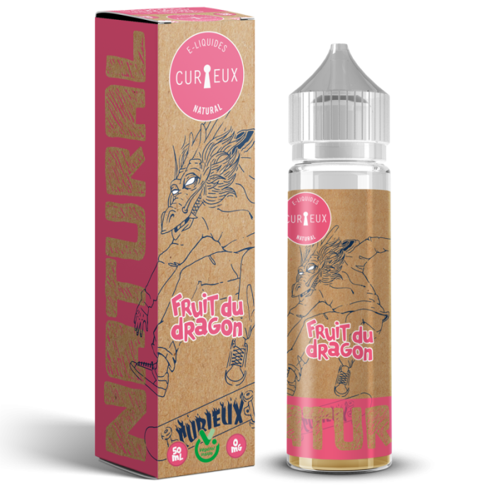 E-Liquid Natural - Fruit du Dragon, CURIEUX 50ml ''Shortfill''