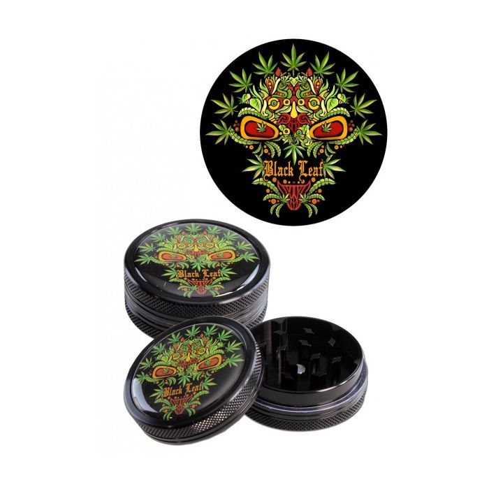 Black Leaf Leaf Skull Grinder schwarz, 2-tlg.