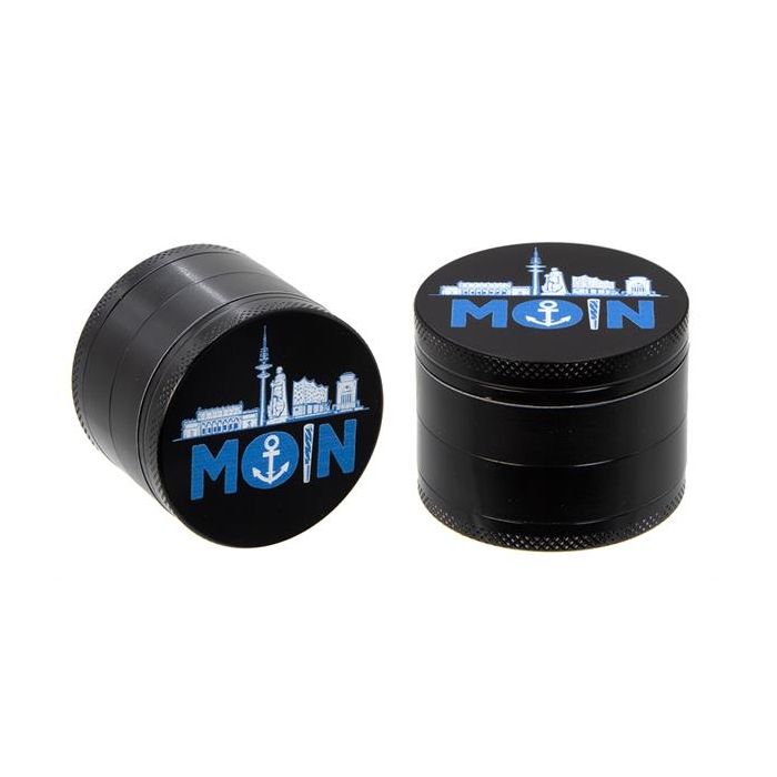 Grinder / Pollinator Aluminium - MOIN, schwarz, 4tlg. 50mm