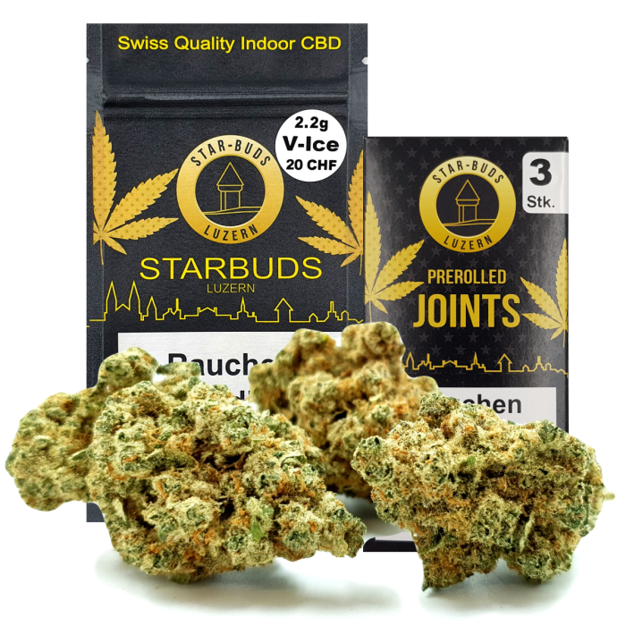 STAR-BUDS Indoor CBD Blüten, V-ICE 10g (kleine Blüten)